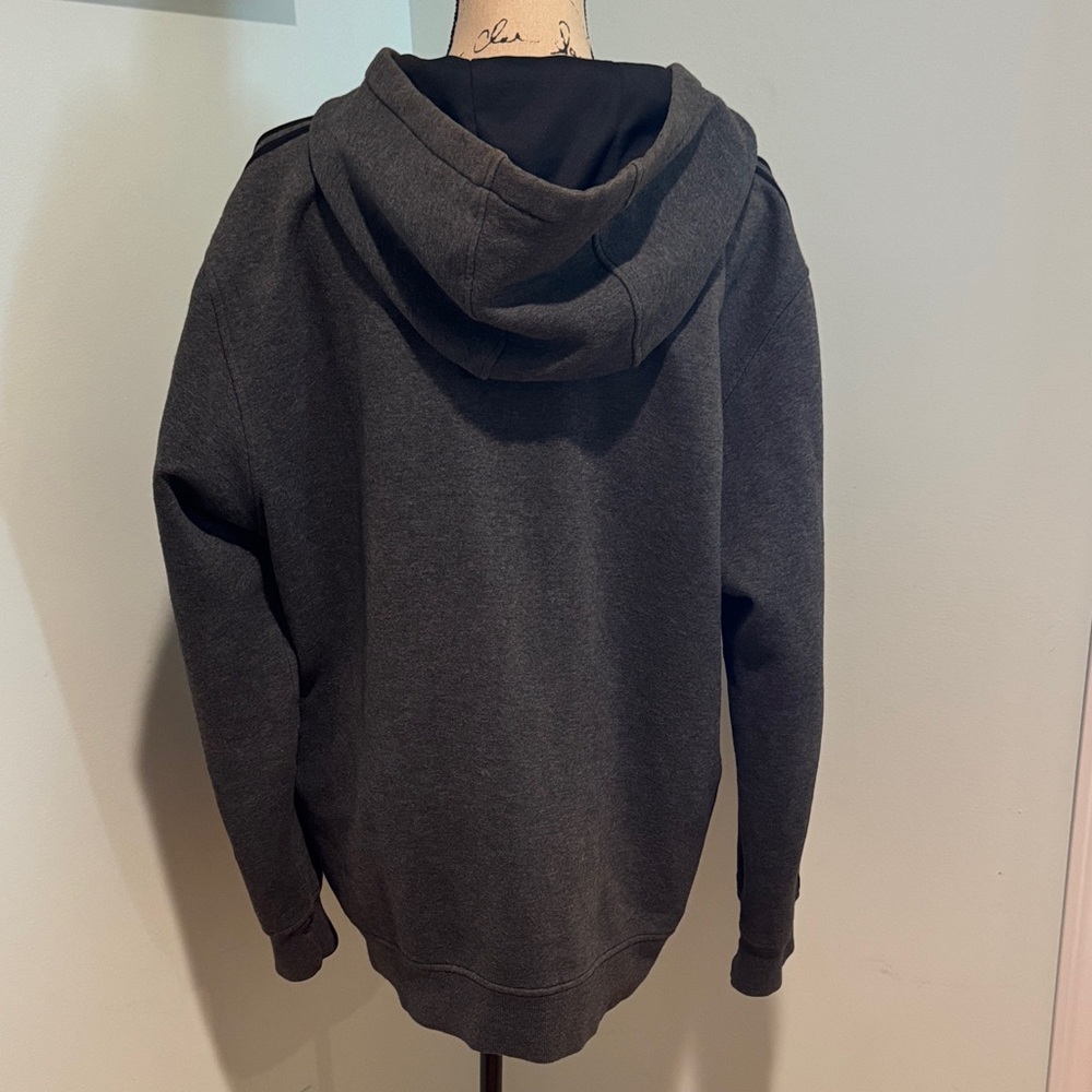 Adidas Men's Dark Gray Zip-Up hoodie size XL - Picture 6 of 9